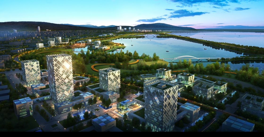 2沿岗河滨水景观带城市设计鸟瞰.jpg 2沿岗河滨水景观带城市设计鸟瞰.jpg